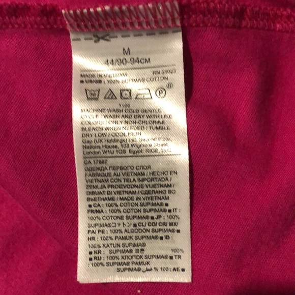 Banana Republic woman’s short sleeve vivid, bright pin t-shirt. Sz Med.Excellent - Picture 6 of 6